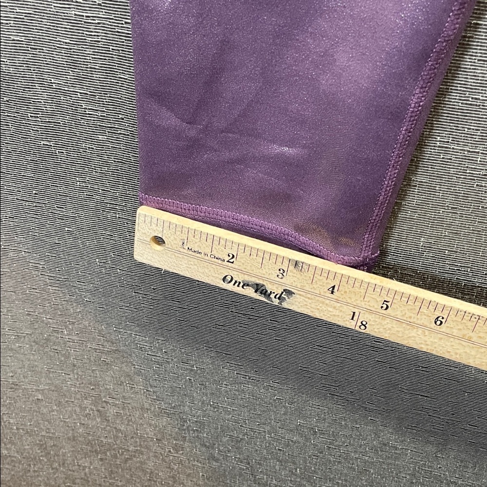 ZYIA Purple High-Waisted lipgloss Leggings with Iridescent Sheen - Picture 6 of 9